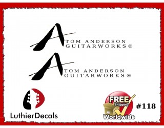 Tom Anderson Decal Guitar Headstock Decal #118